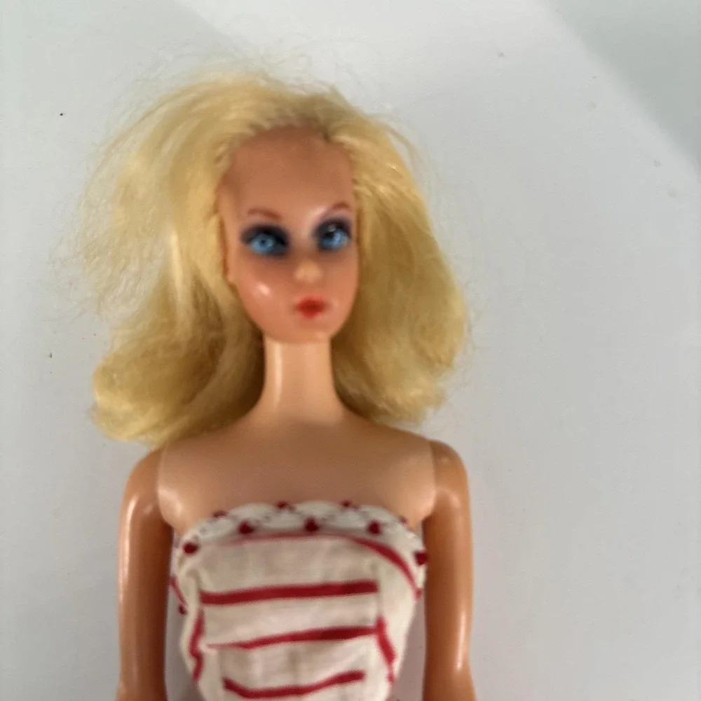 Vintage Barbie Sun Dress Premier Bild Lilli Rose Trim Red White Striped And Doll